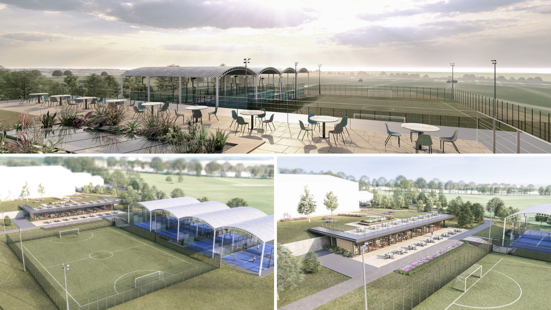 Burntwood Court Padel Ariel View